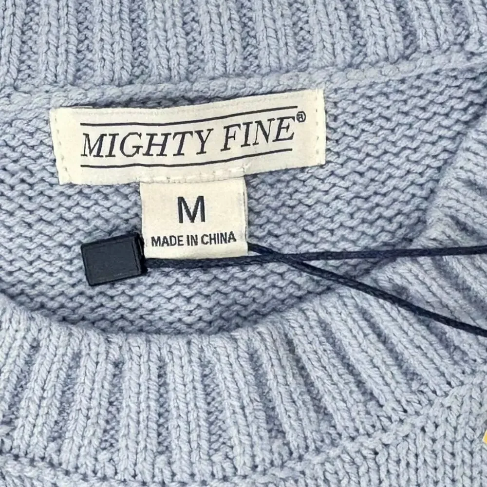 Mighty Fine Blue Lobster Sweater Sz S, M, L, Crewneck Coastal Cotton Blend NWT - Picture 9 of 11